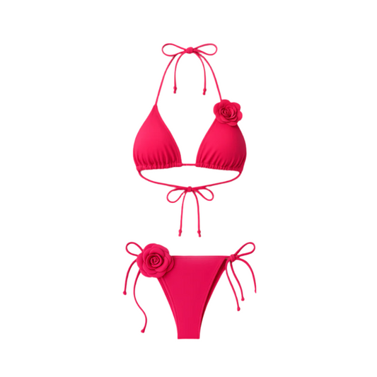JASMINE Triangle Bikini Fuchsia Pink