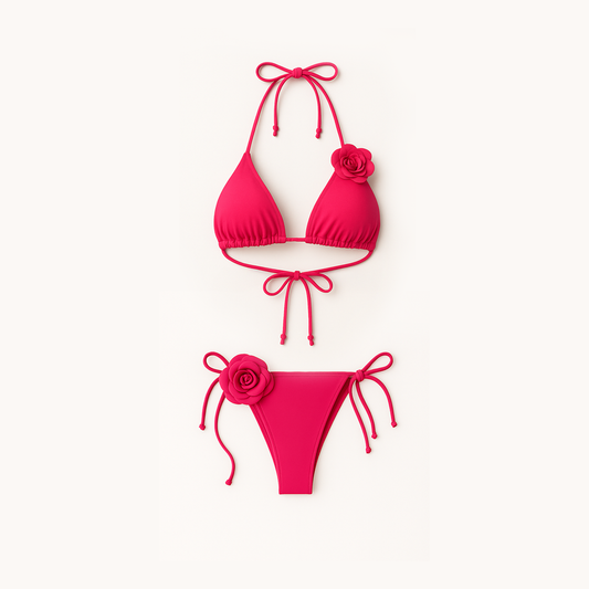 JASMINE Triangle Bikini Fuchsia Pink